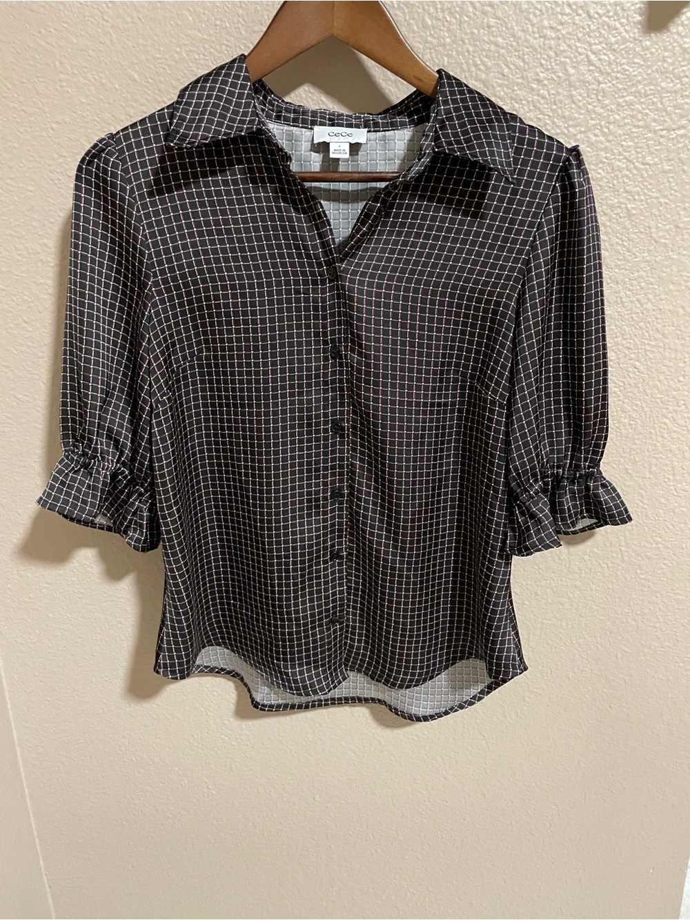 CeCe Button-Down Blouse